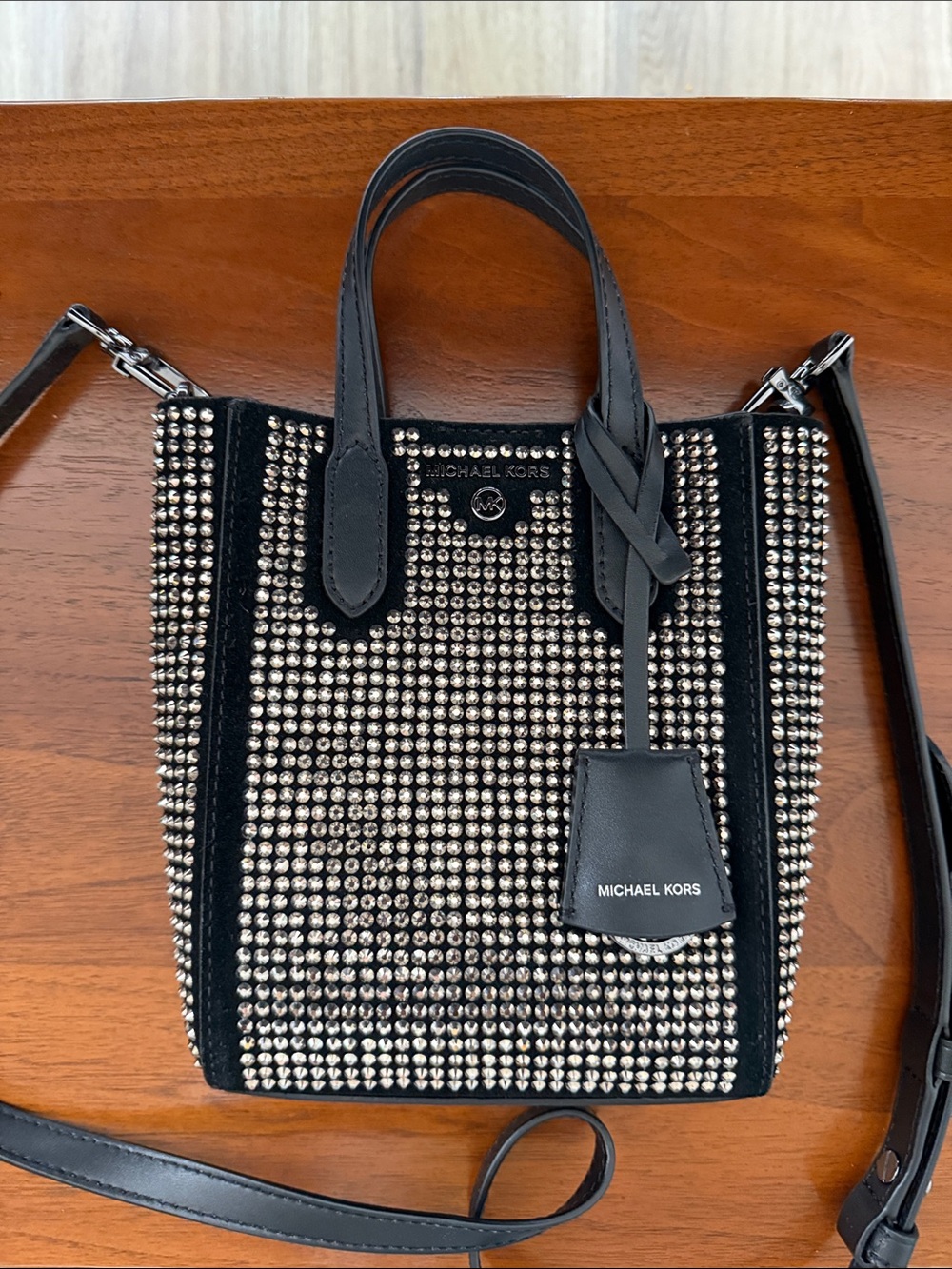Michael Kors Black Studded Mini Tote